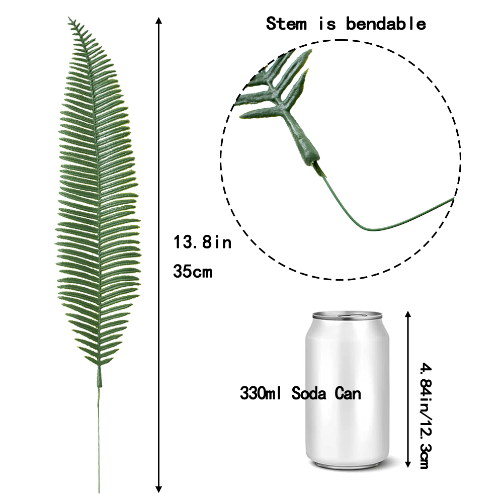 Artificial plastic leaves