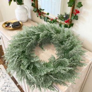 Simulated Christmas wreath