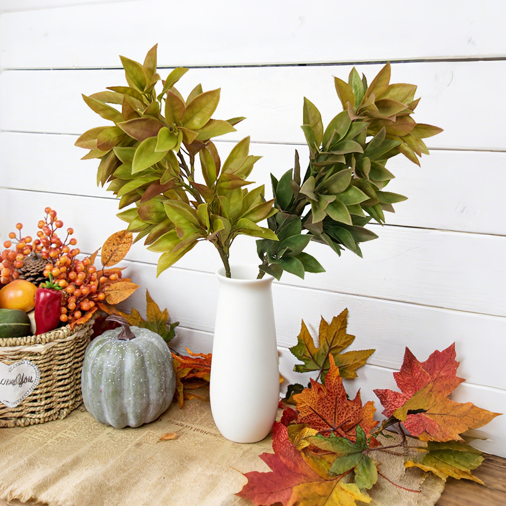 10 artificial apple leaves