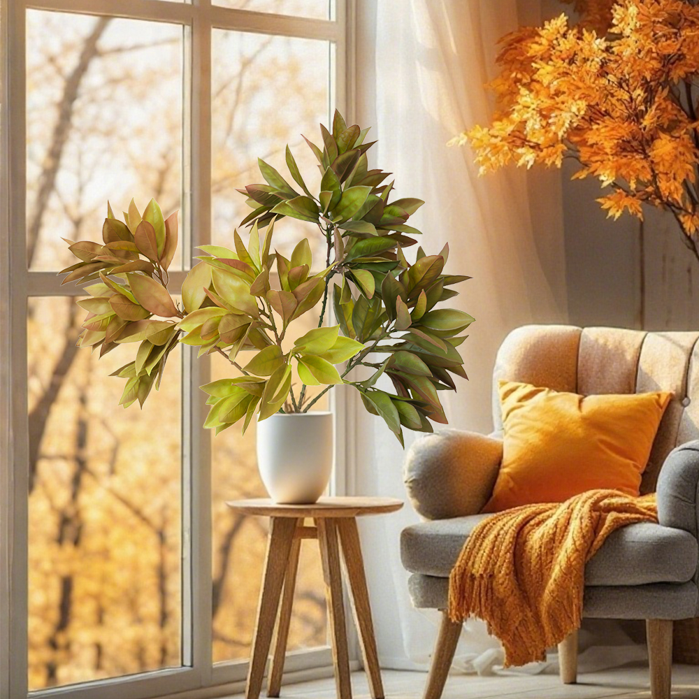 Simulated two-pronged apple leaf