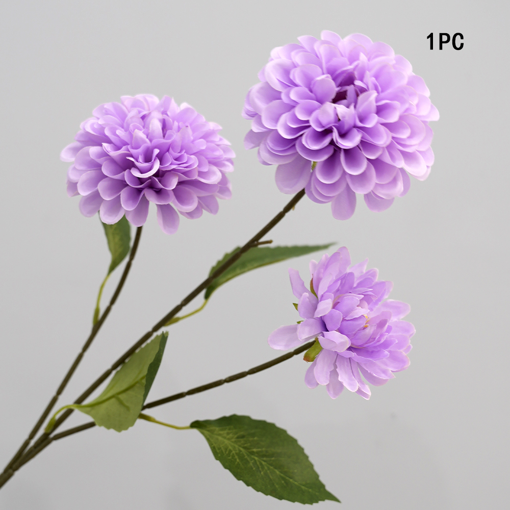 Artificial flowers with 3 heads of dark fragrance