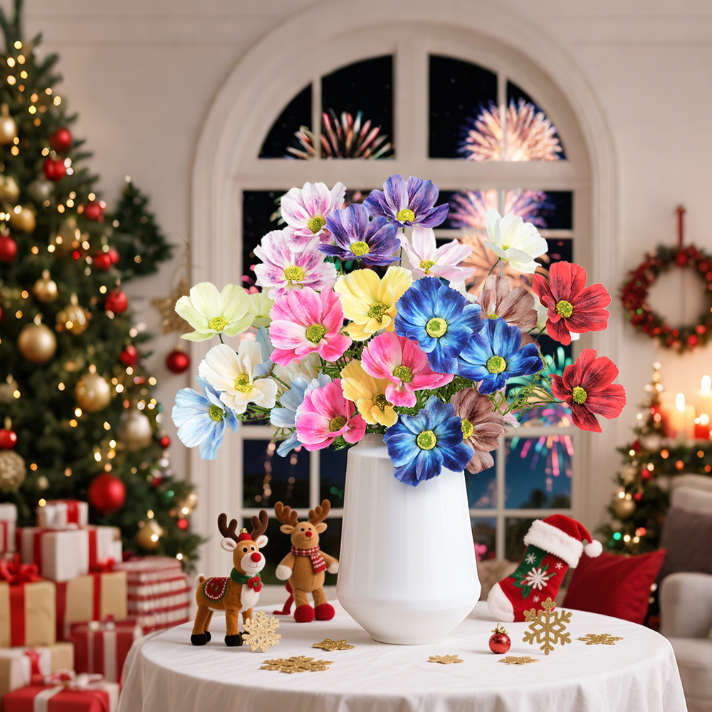 3 Artificial wedding daisy flowers