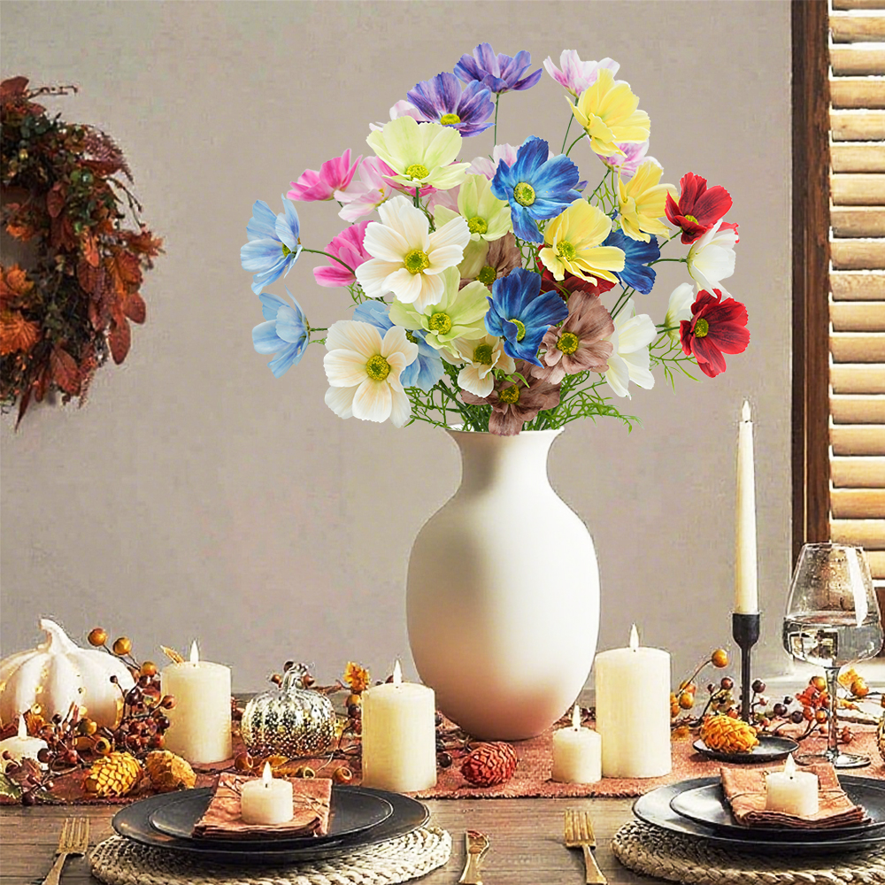 3 Artificial wedding daisy flowers
