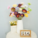 Artificial 3-headed poppy flowers