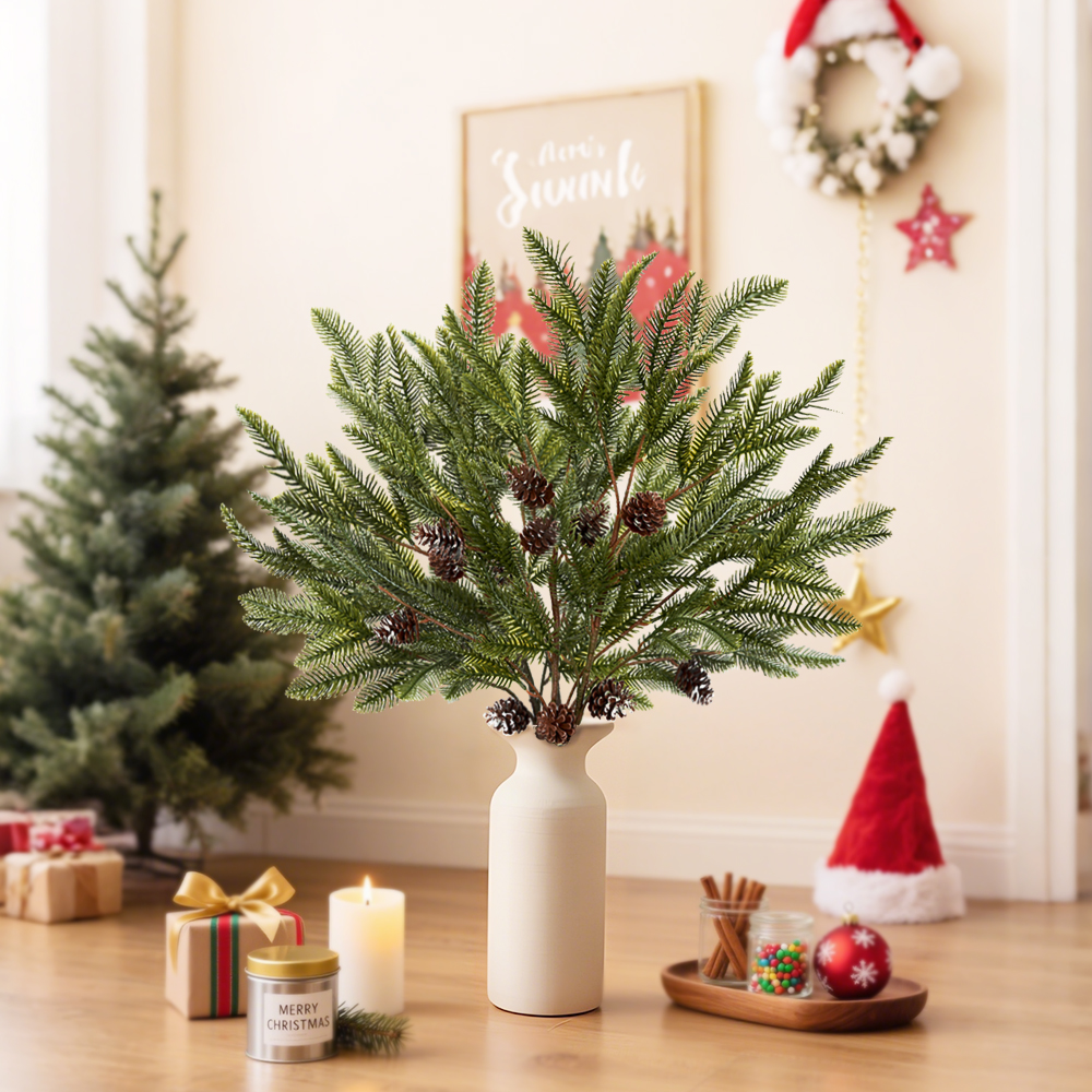 12 Artificial Pine Needles Branch