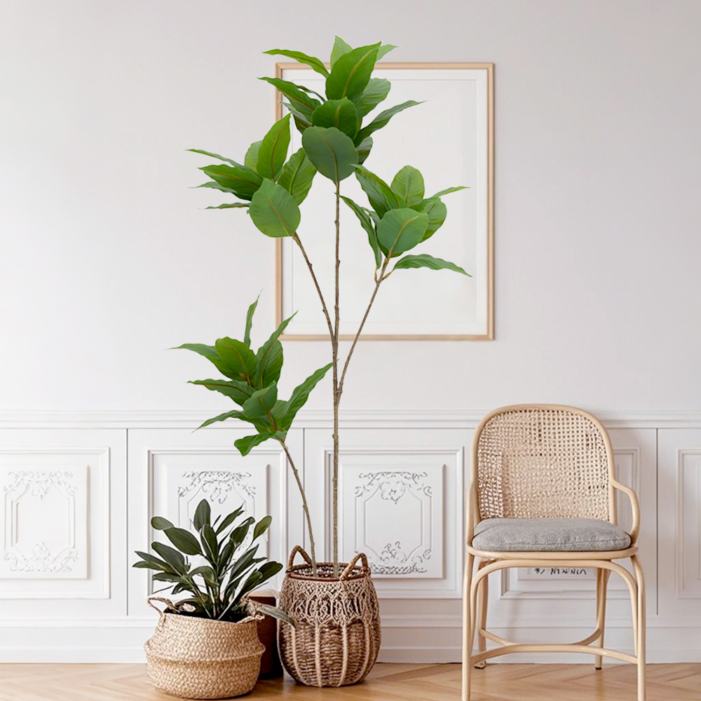 2 artificial magnolia leaves