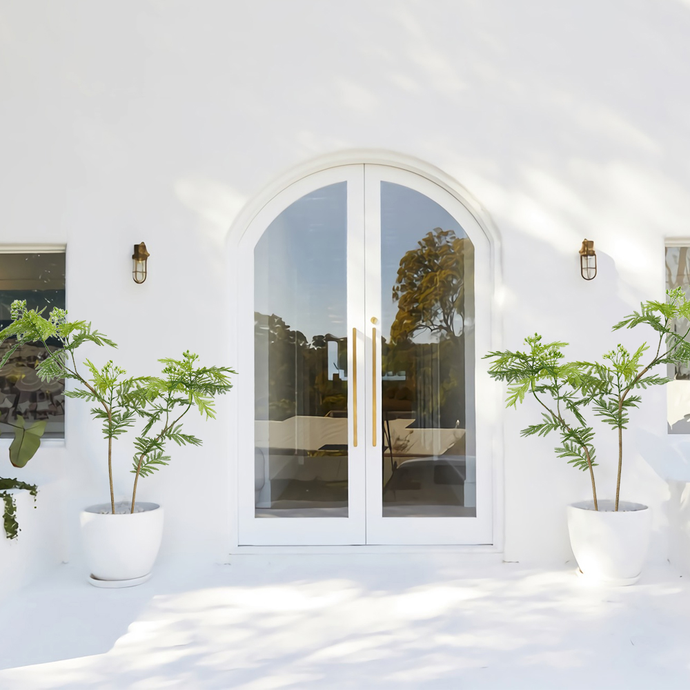 Artificial double-leaf banyan