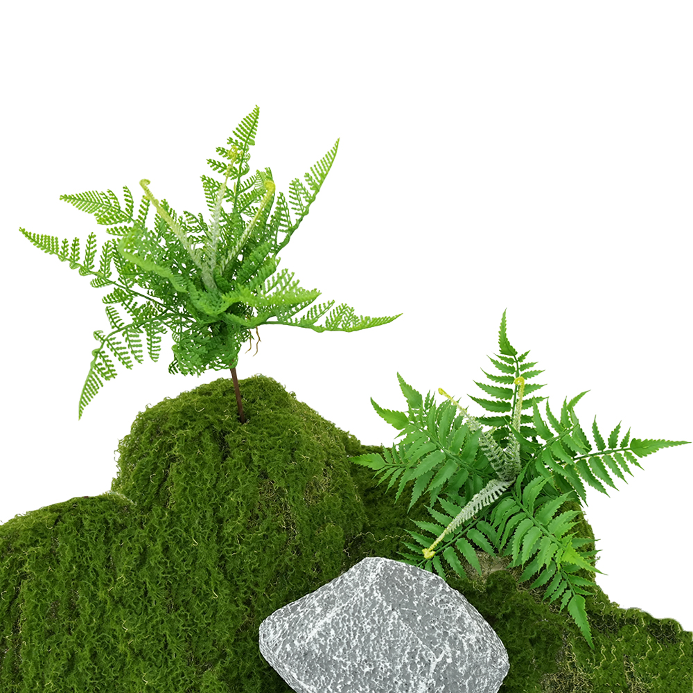 High branches of artificial green plants