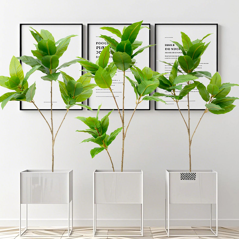 2 artificial magnolia leaves