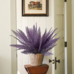 Artificial purple feather fern