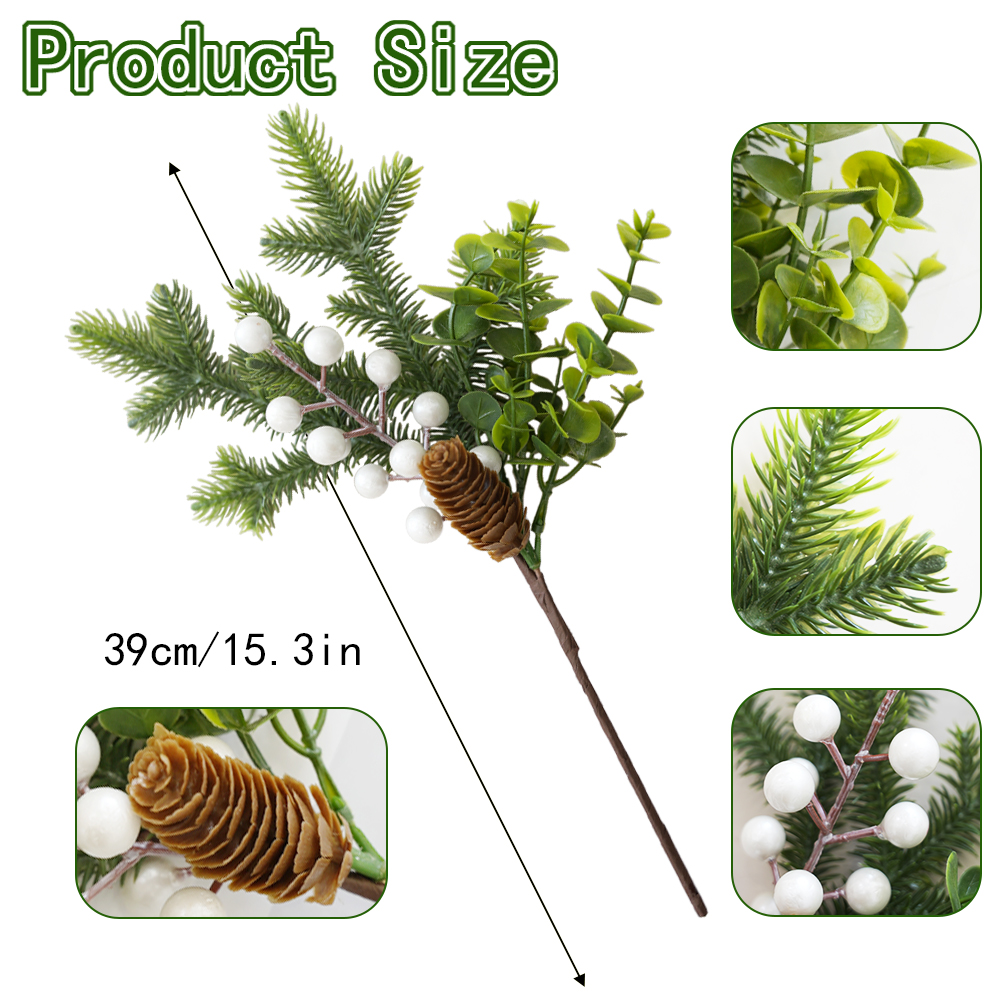 Artificial Pine Branch Cone Berry