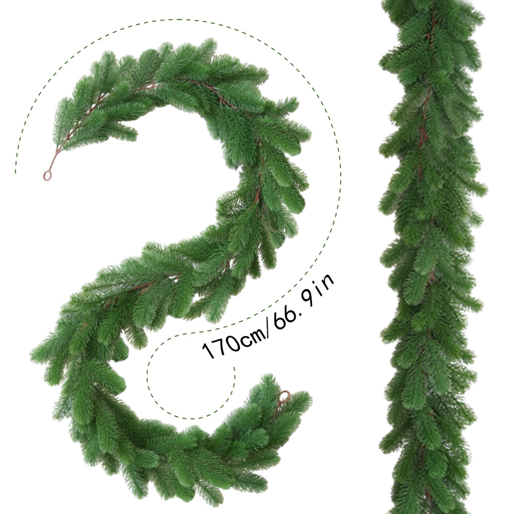 Artificial Christmas vines and pine branches