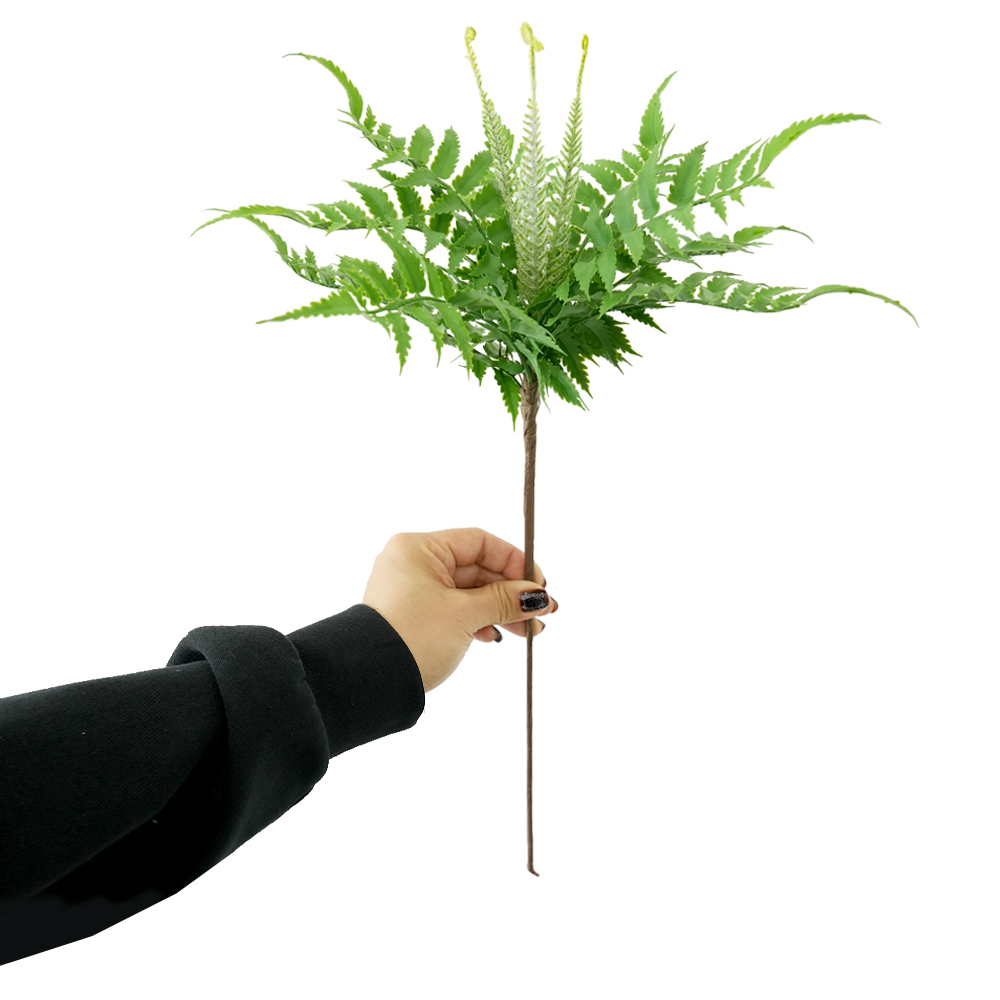 High branches of artificial green plants
