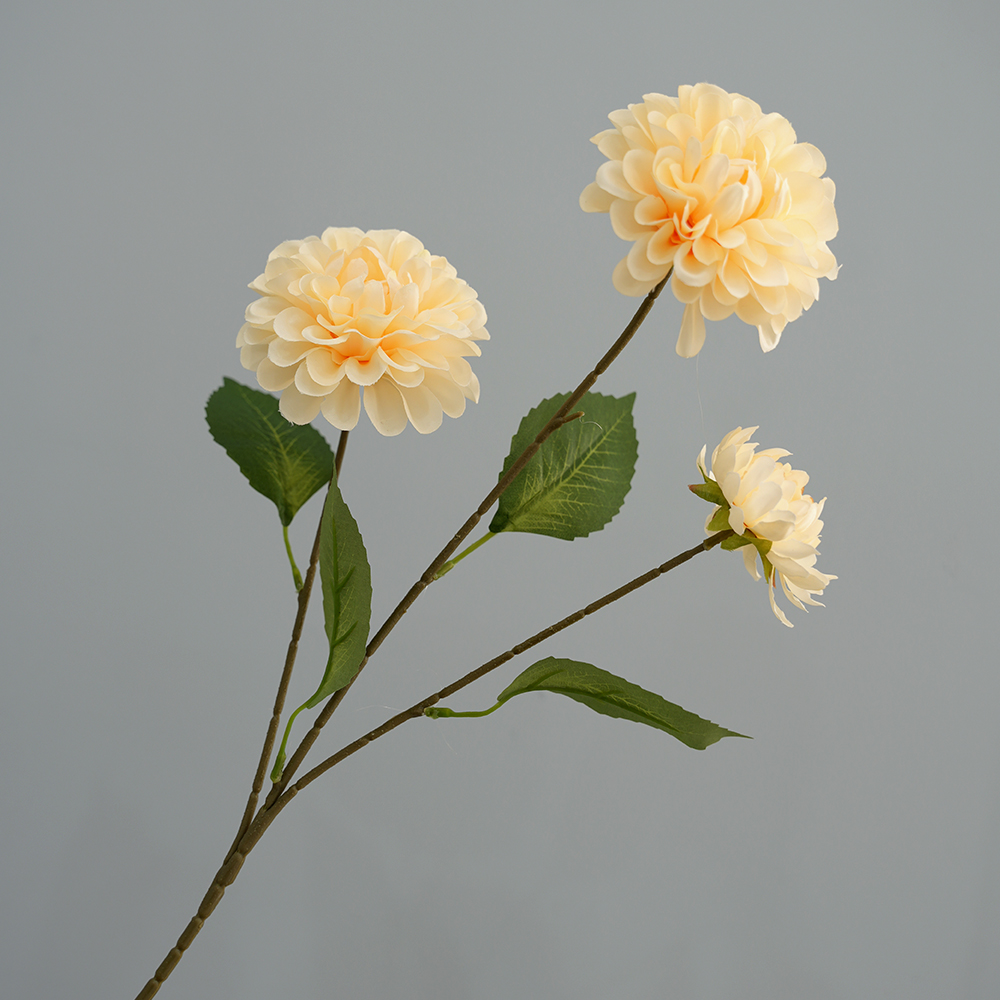 Artificial flowers with 3 heads of dark fragrance
