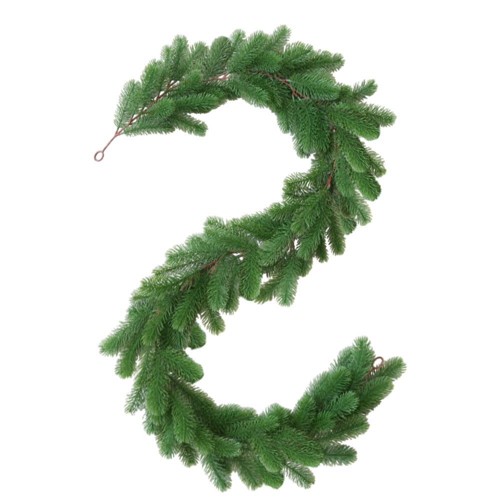 Artificial Christmas vines and pine branches