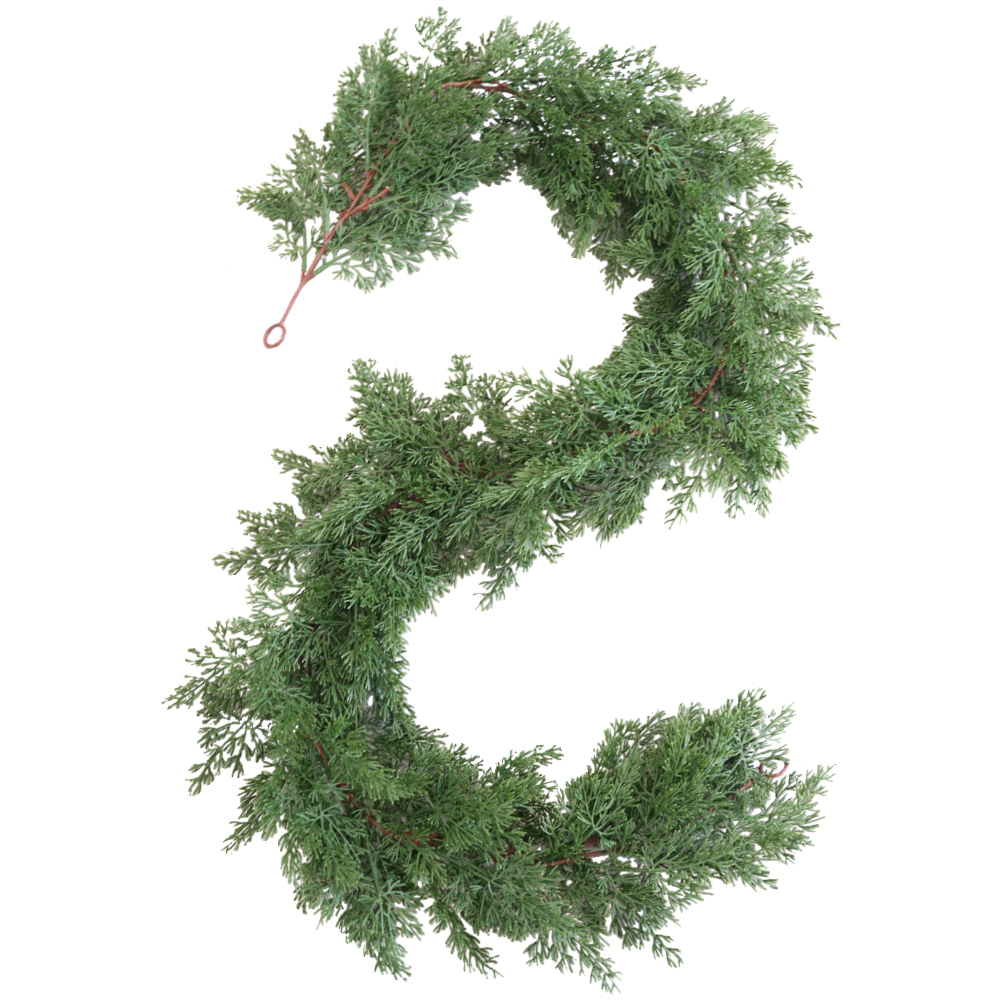 Artificial Christmas vines and pine branches