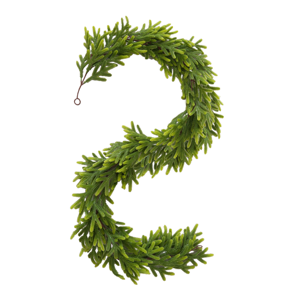 Artificial Christmas vines and pine branches