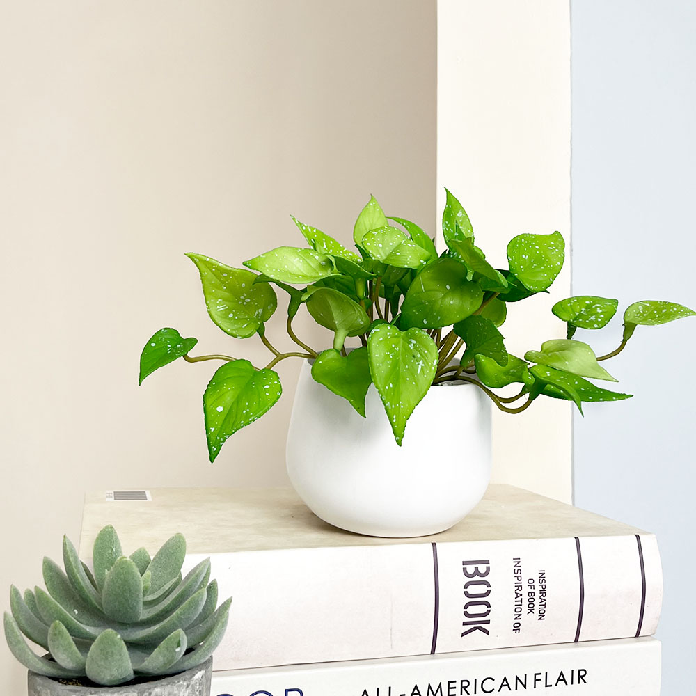 6 Soft Glue Artificial Plant Green