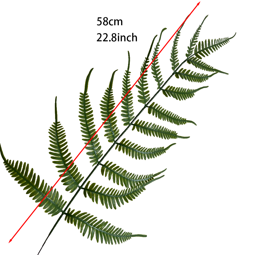 Artificial tropical fern leaves