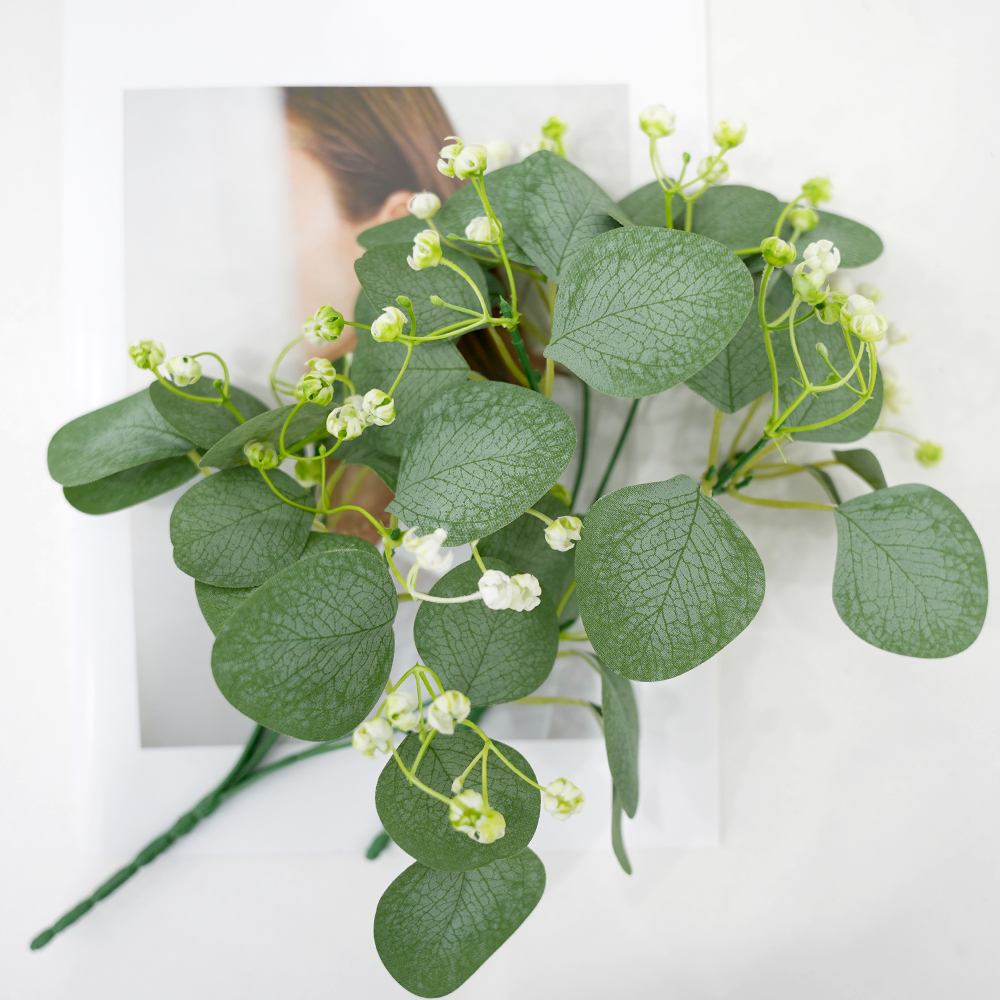 11 Artificial Eucalyptus Leaves