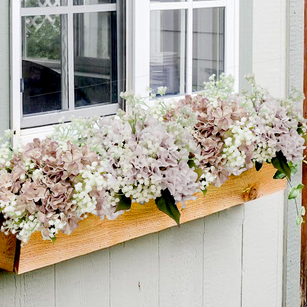 2 5 Heads Artificial Hydrangea