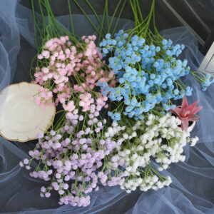 Man-made starry silk flower