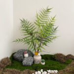 Artificial fern leaf golden monkey