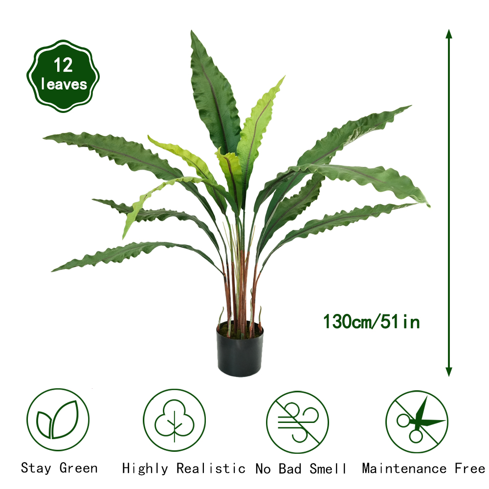 Artificial bird's nest fern tree