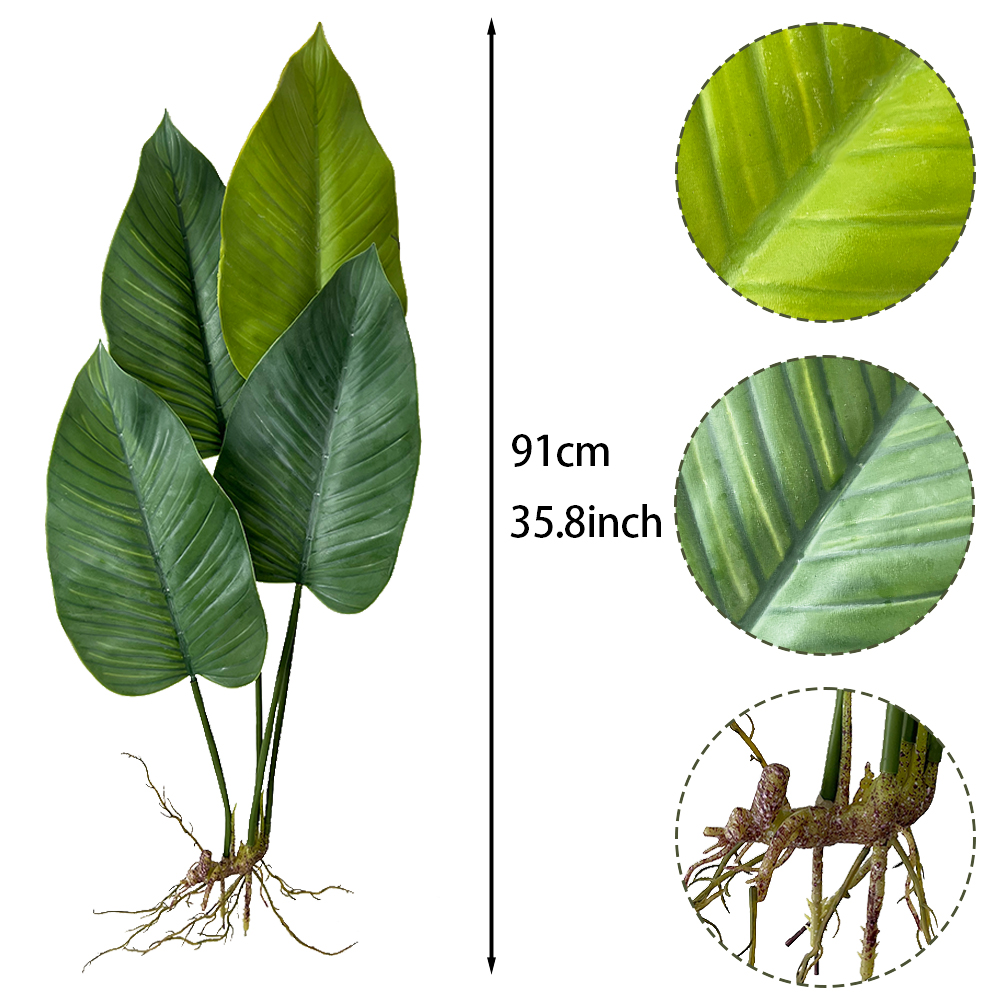 Artificial lily leaves