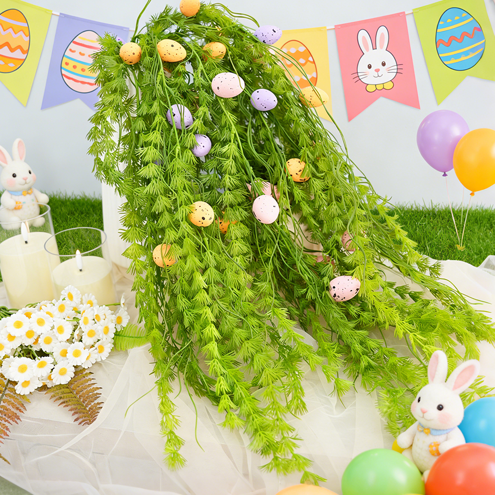 9 Artificial hanging plants