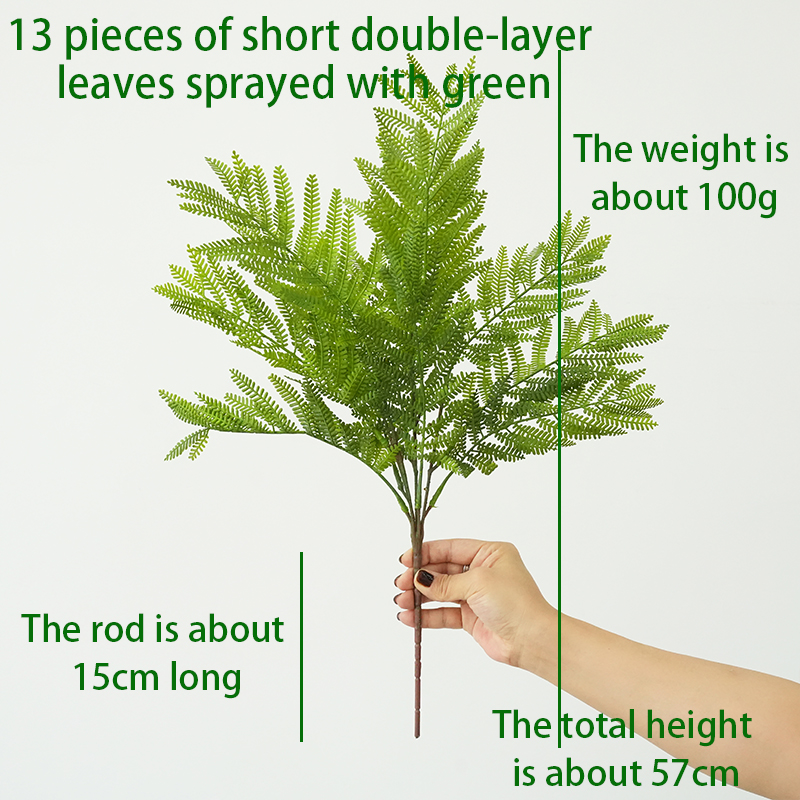 Artificial double-leaf ferns