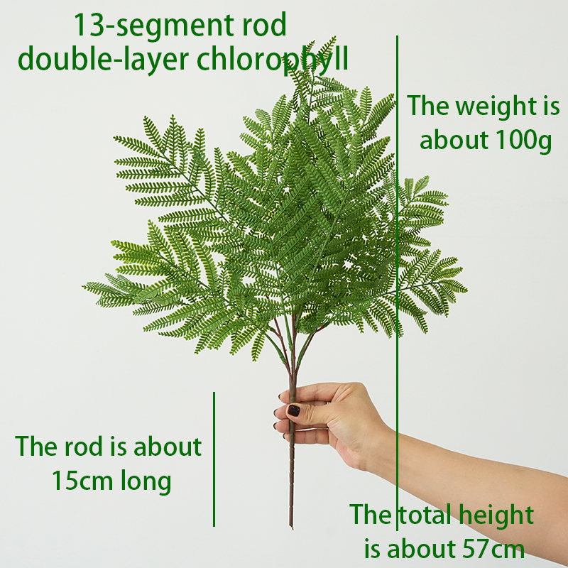 Artificial double-leaf ferns