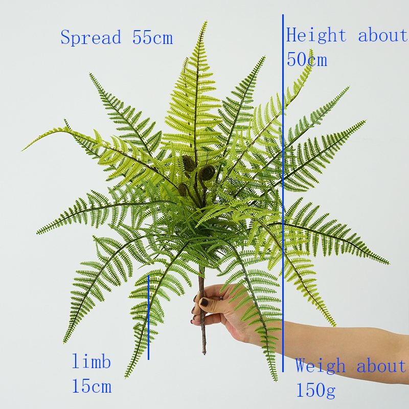 Artificial fern leaves