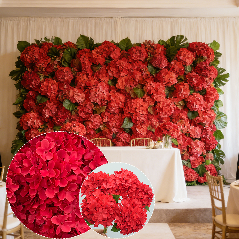 Artificial oversized 5 hydrangea