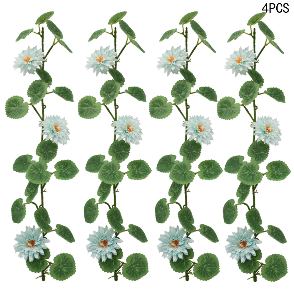 Artificial Eucalyptus Pine Needle Orange Flowers