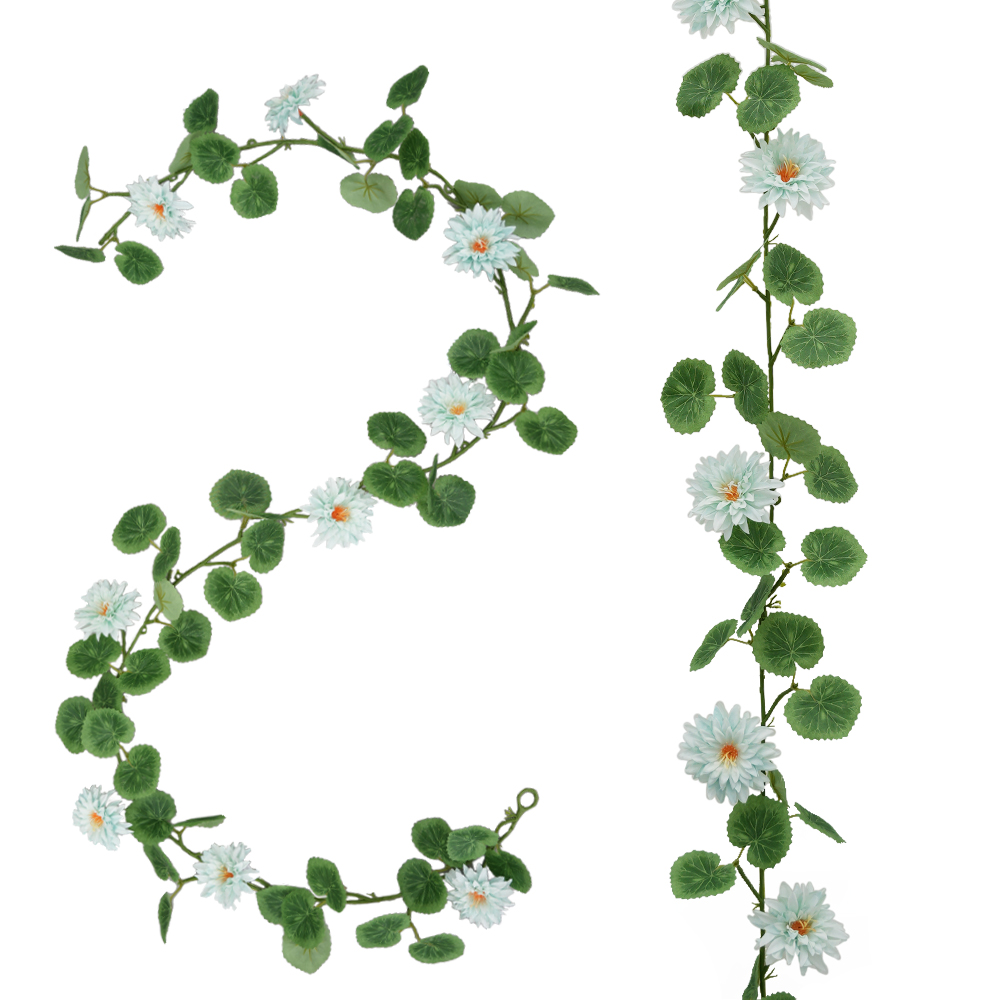 Artificial Eucalyptus Pine Needle Orange Flowers