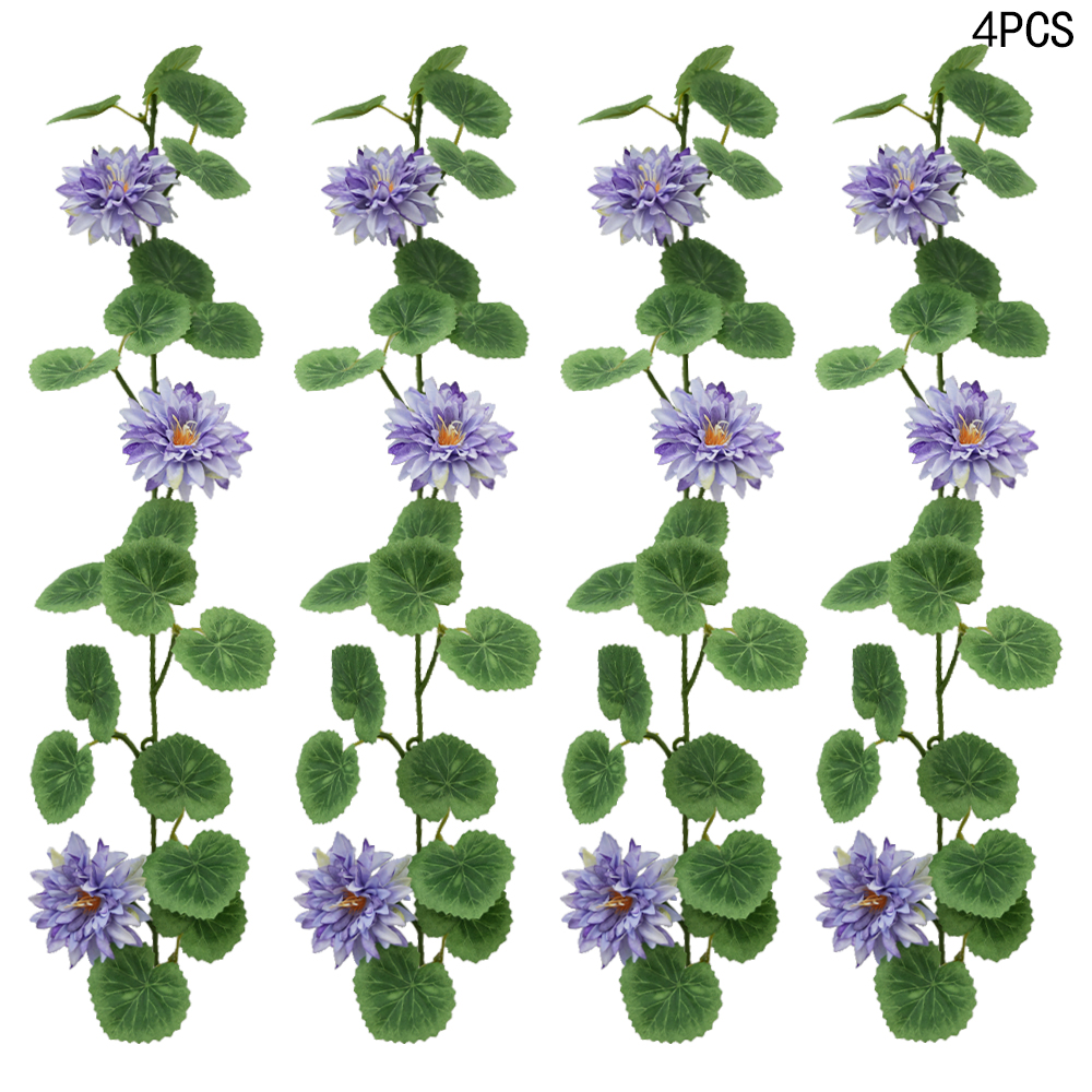 Artificial Eucalyptus Pine Needle Orange Flowers