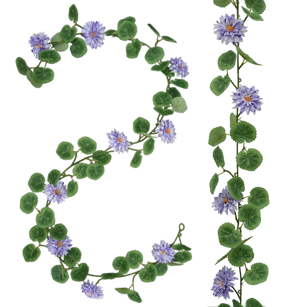 Artificial Eucalyptus Pine Needle Orange Flowers