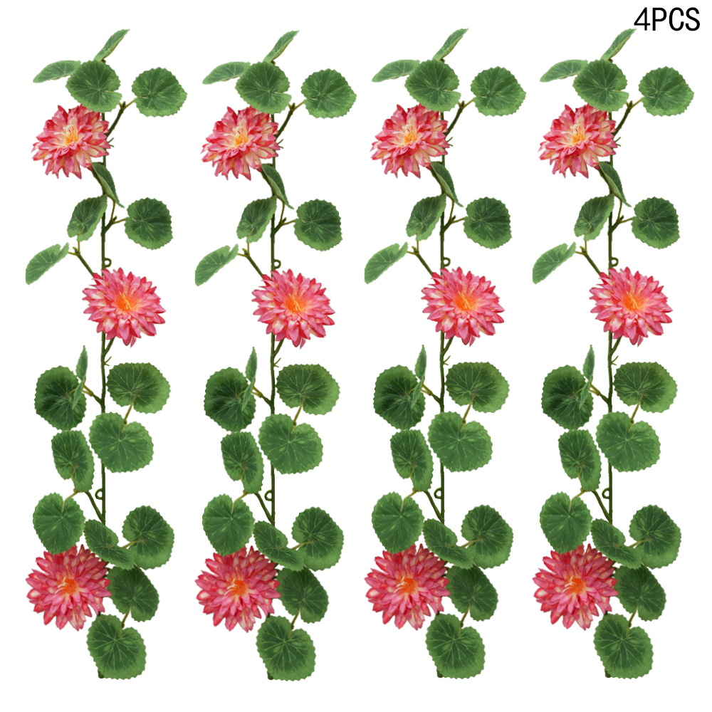 Artificial Eucalyptus Pine Needle Orange Flowers