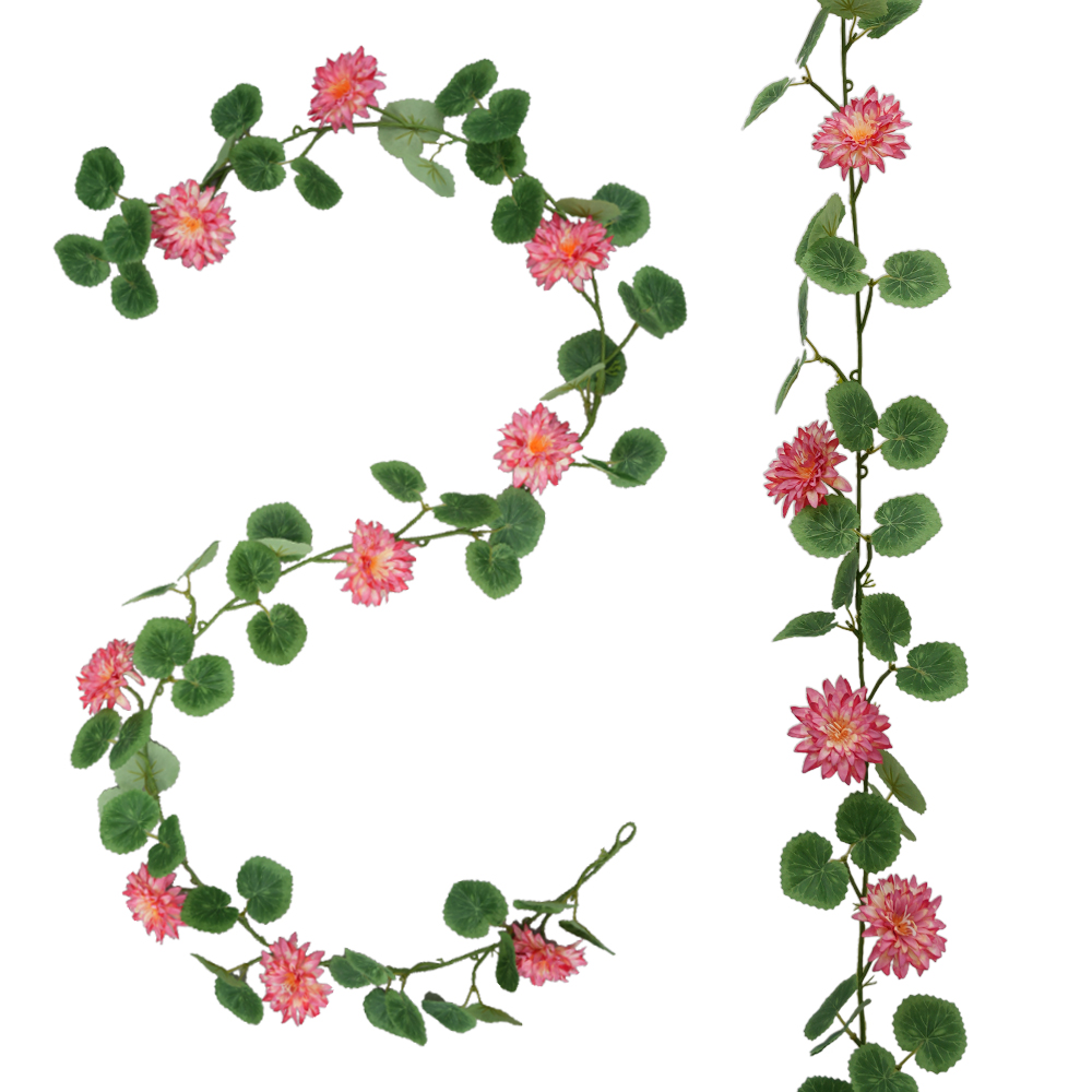 Artificial Eucalyptus Pine Needle Orange Flowers