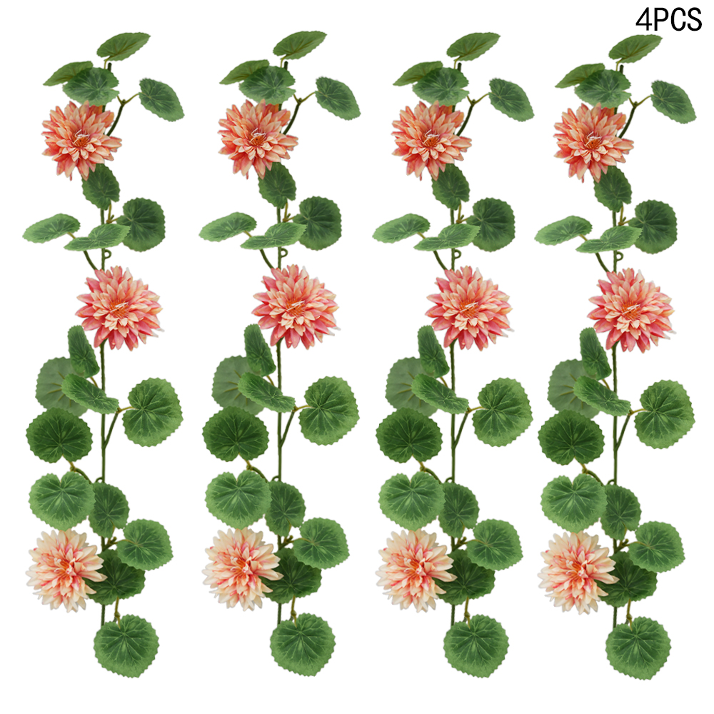 Artificial Eucalyptus Pine Needle Orange Flowers