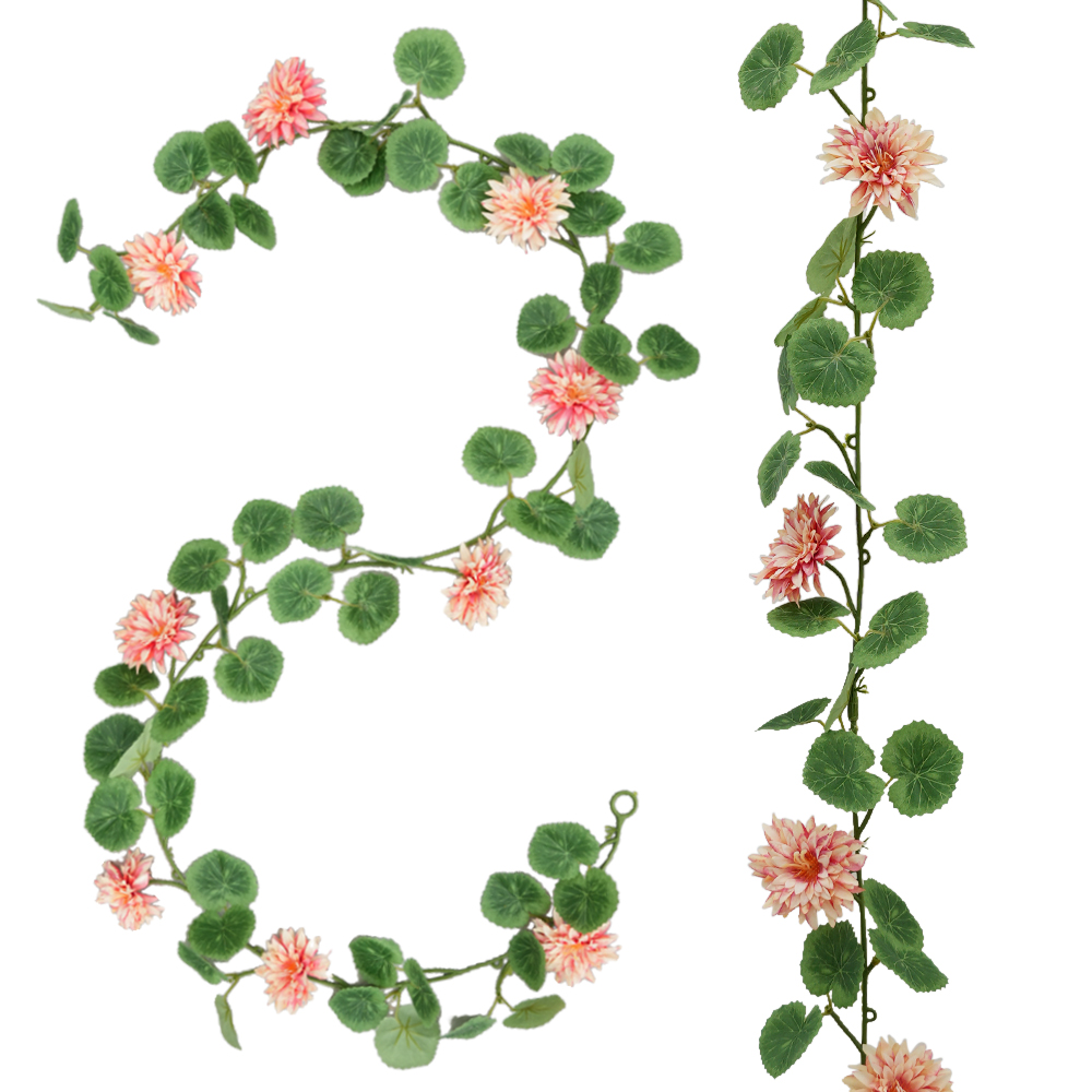 Artificial Eucalyptus Pine Needle Orange Flowers