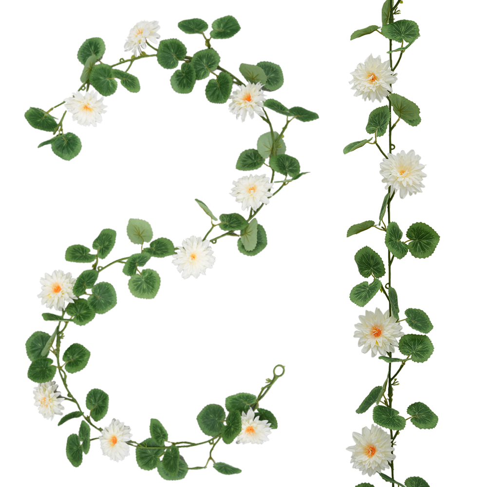 Artificial Eucalyptus Pine Needle Orange Flowers