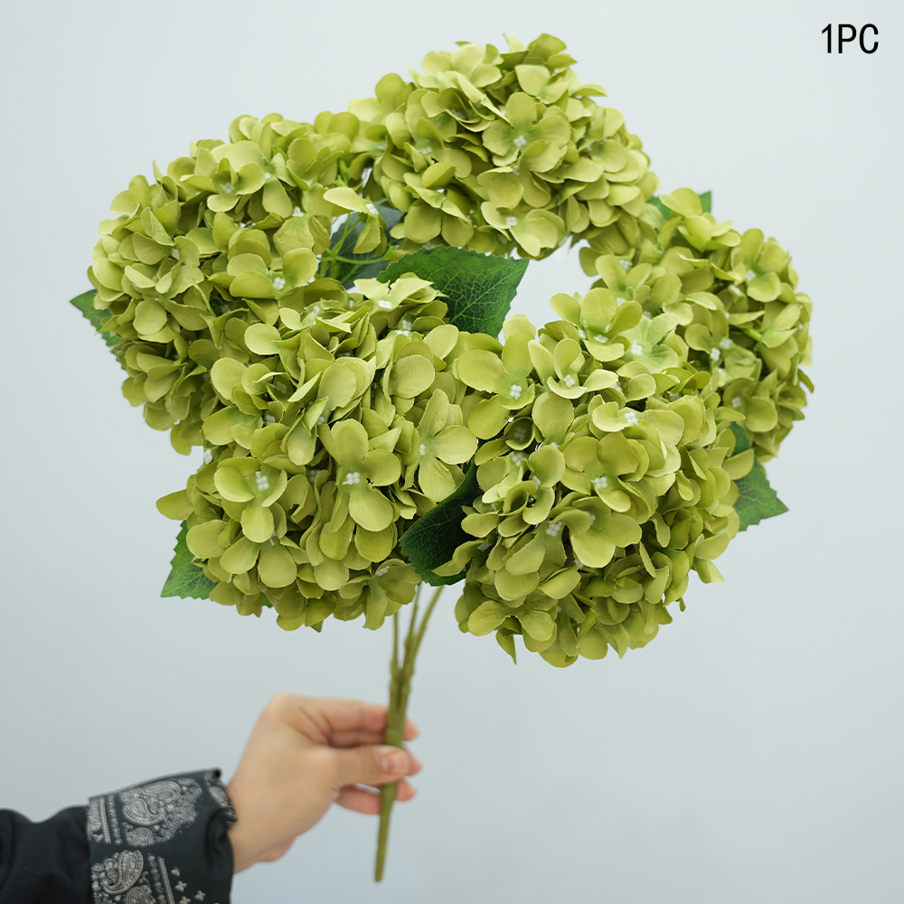 Artificial oversized 5 hydrangea