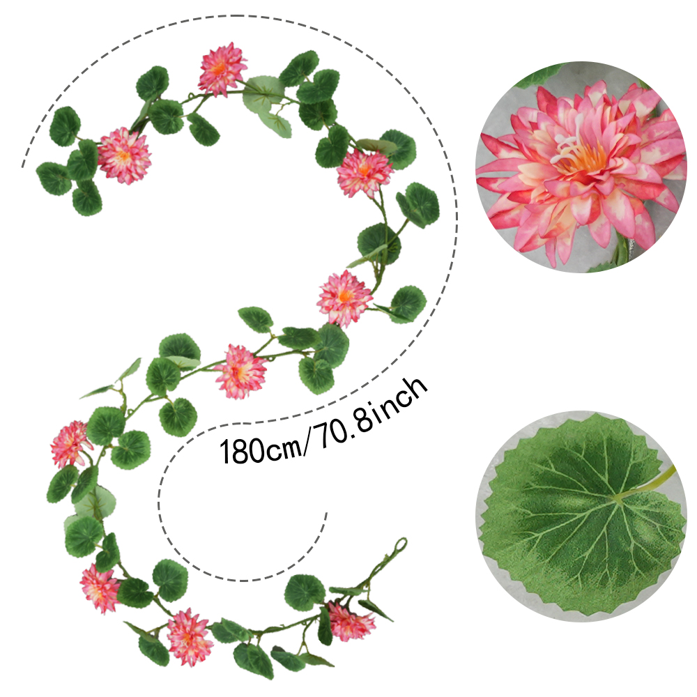 Artificial Eucalyptus Pine Needle Orange Flowers