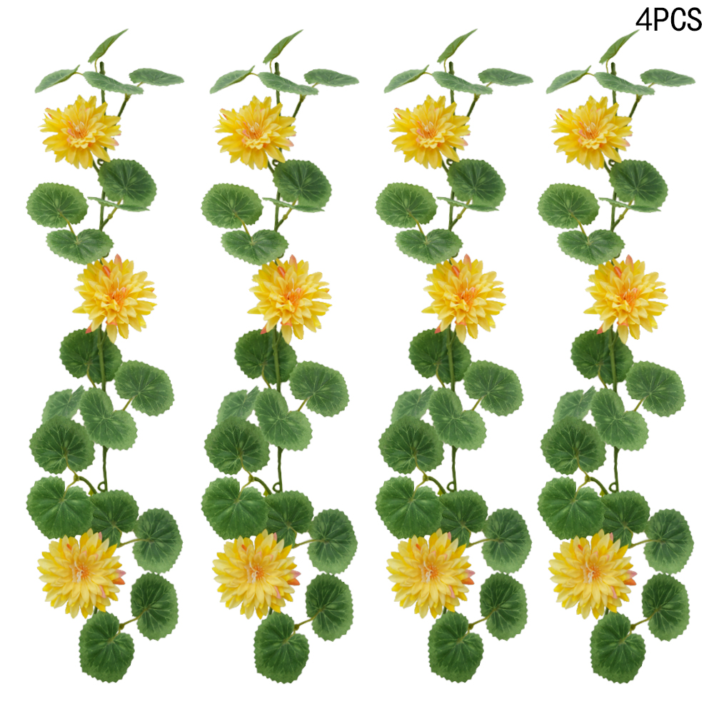 Artificial Eucalyptus Pine Needle Orange Flowers