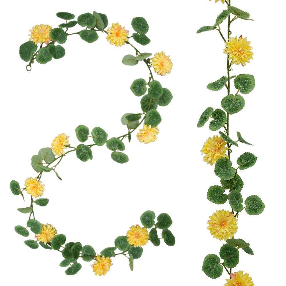 Artificial Eucalyptus Pine Needle Orange Flowers