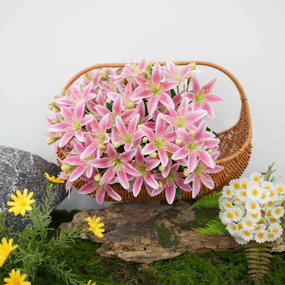 Artificial 5-fork 10-head lily