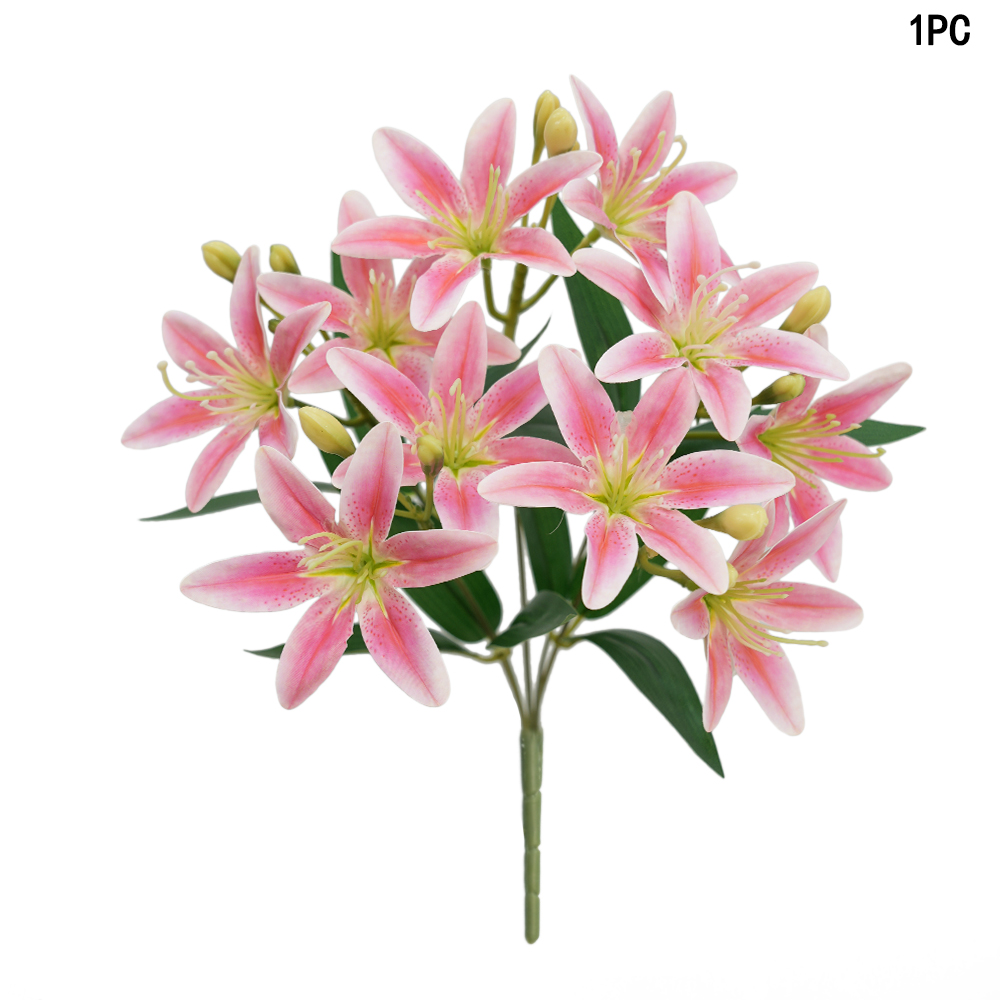 Artificial 5-fork 10-head lily