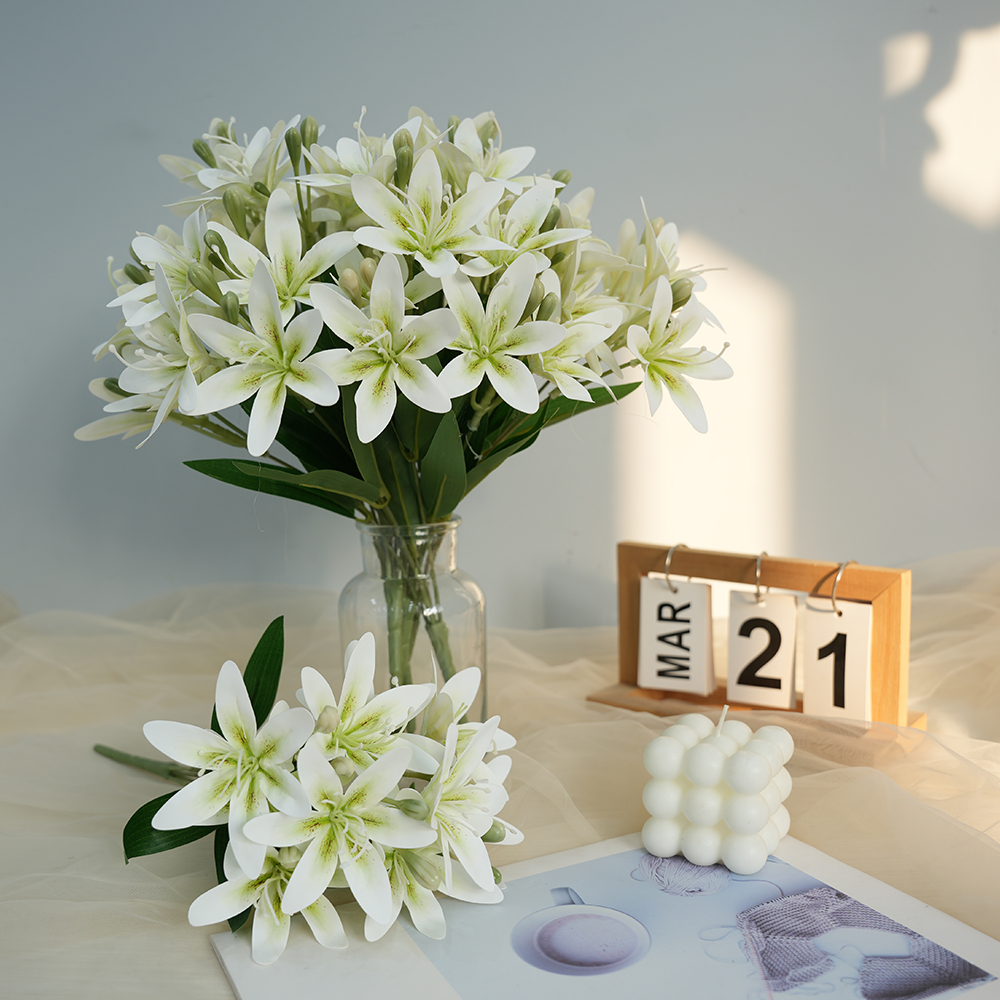 19 Artificial 5-fork 10-head lily